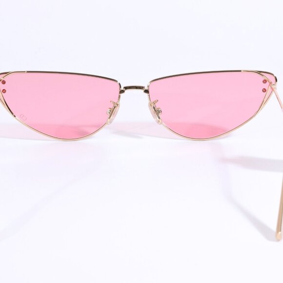 NEW $490.00 DIOR MissDior Cat Eye Gold Sunglasses Pink Lens B1U B0N0 Gucci Case - Picture 6 of 9